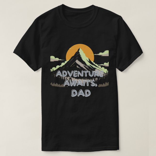 T-shirt Aventure attend papa - Le Voyage ne se termine jam (Design devant)