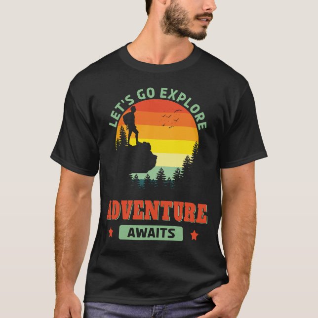T-shirt Aventure Attend Randonnée Extérieur Randonnée Natu (Devant)