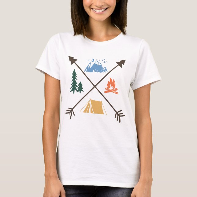 T-shirt Aventure Camping (Devant)