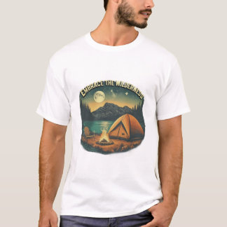 T-shirt aventure Camping Lune
