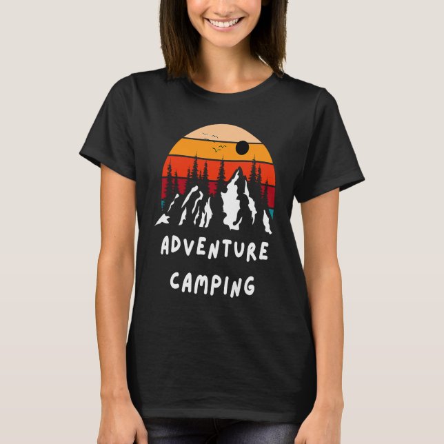 T-shirt Aventure Camping Motorhome Camper Van Adventure C (Devant)