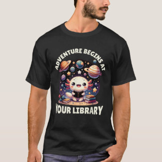 T-shirt Aventure Commence À Votre Bibliothèque Lecture Été