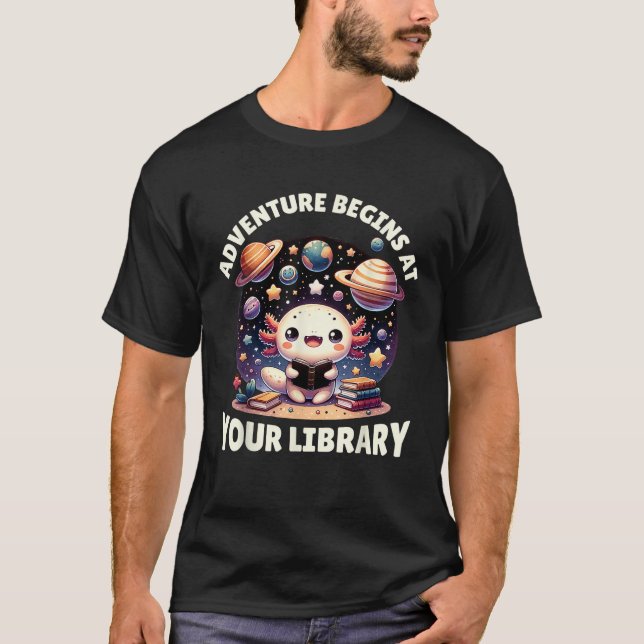 T-shirt Aventure Commence À Votre Bibliothèque Lecture Été (Devant)