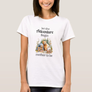 T-shirt Aventure Commencer le Baby shower forestier