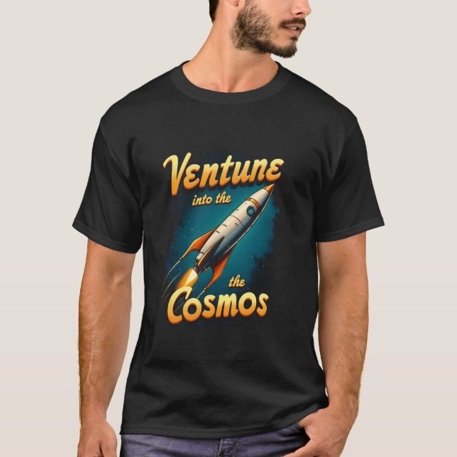 T-shirt Aventure dans la fusée Cosmos - Espace Explorer Gr (Devant)