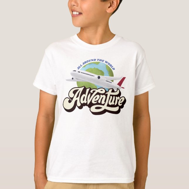 T-SHIRT AVENTURE DANS LE MONDE ENTIER LES GARÇONS GRAPHIQU (Devant)