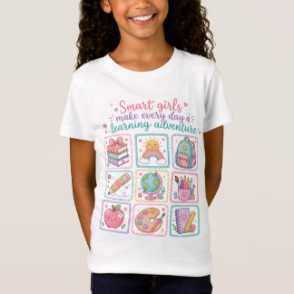 T-Shirt Aventure d'apprentissage pour filles intelligentes