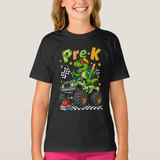 T-shirt Aventure de camion monstre dinosaure de pré-matern