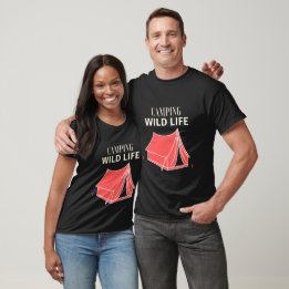 T-shirt Aventure de camping dans la faune et la flore esth