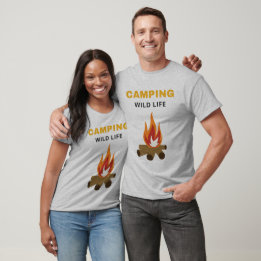 T-shirt Aventure de camping dans la faune et la flore esth