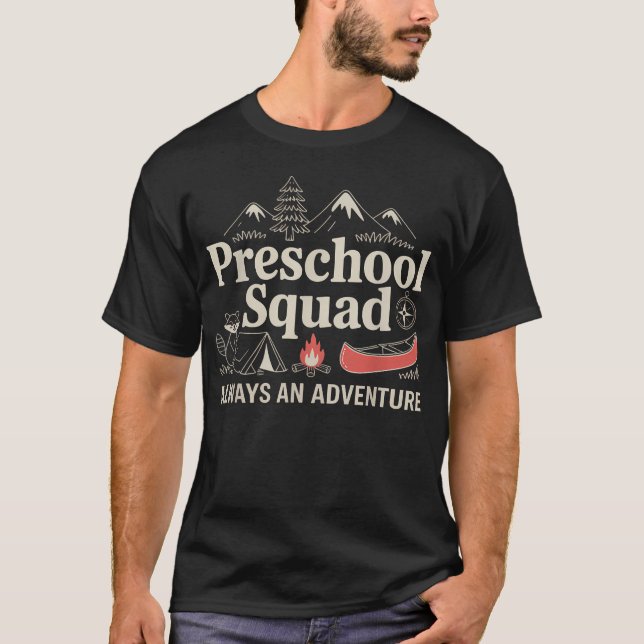 T-shirt Aventure de camping de l'équipe de maternelle Ense (Devant)