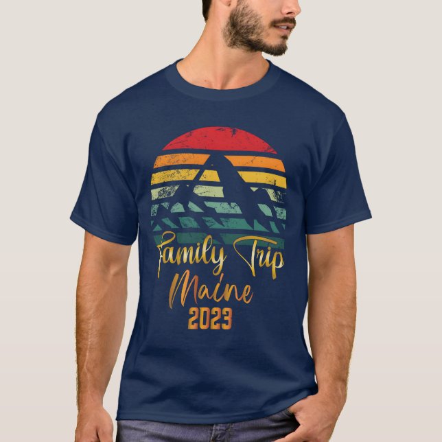 T-shirt Aventure de camping de vacances dans le Maine pour (Devant)