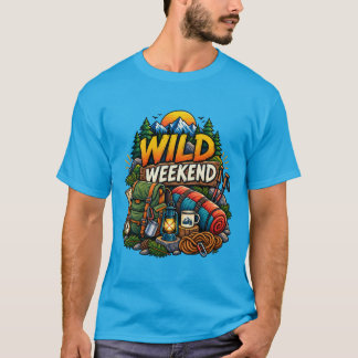 T-shirt Aventure de camping de week-end sauvage Montagne C