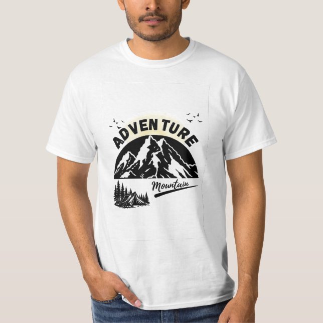 T-shirt Aventure de camping en montagne Nature (Devant)