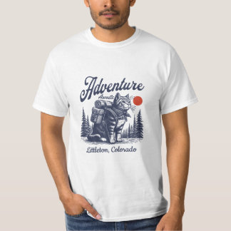 T-shirt Aventure de chat de randonnée vintage en attente d