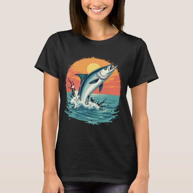 T-shirt Aventure de coucher de soleil de tarpon tropicale  (Devant)
