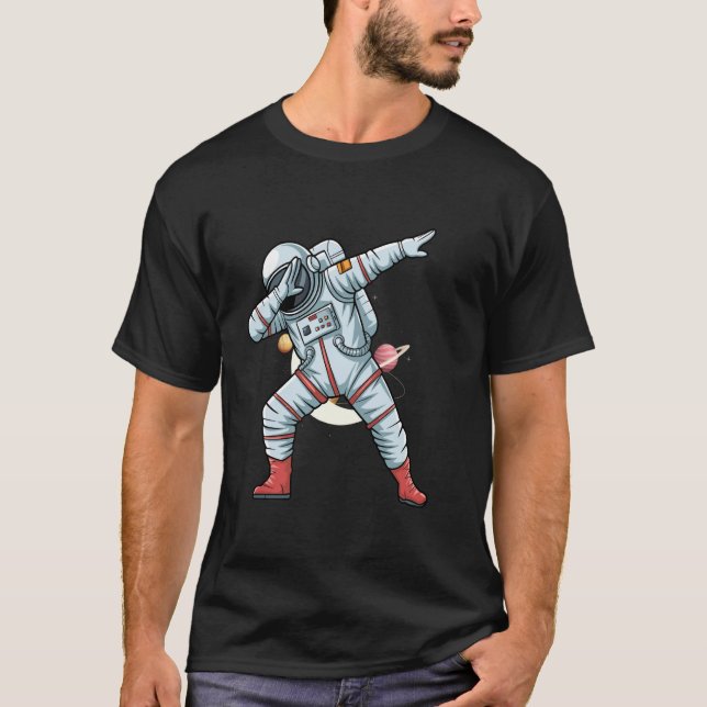 T-shirt Aventure de Dabbing d'Astronaute Espace pour Tout- (Devant)