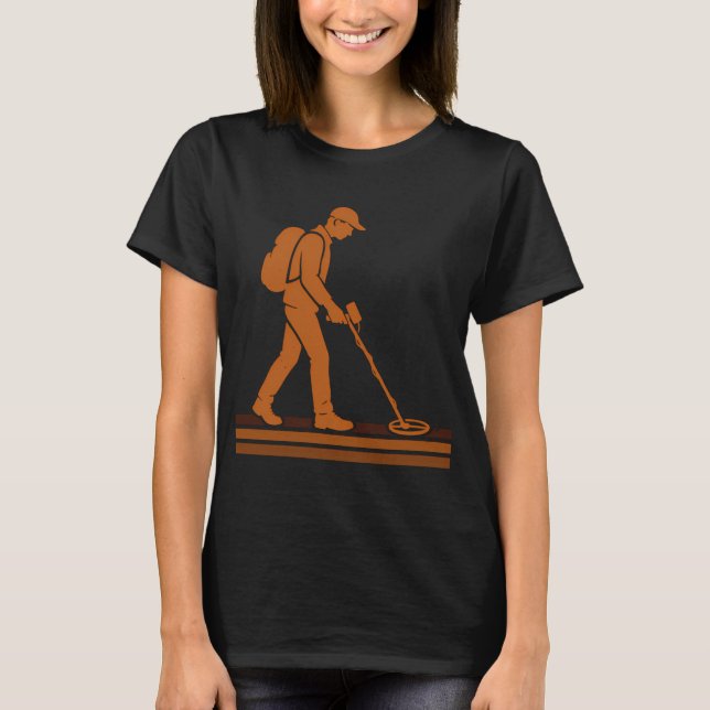 T-shirt Aventure de détection de métaux de chasseur de tré (Devant)