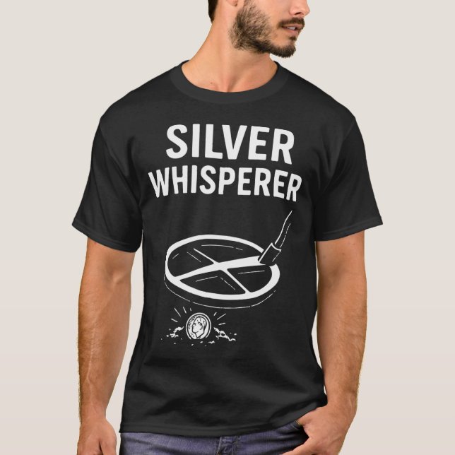 T-shirt Aventure de détection de métaux Silver Whisperer (Devant)