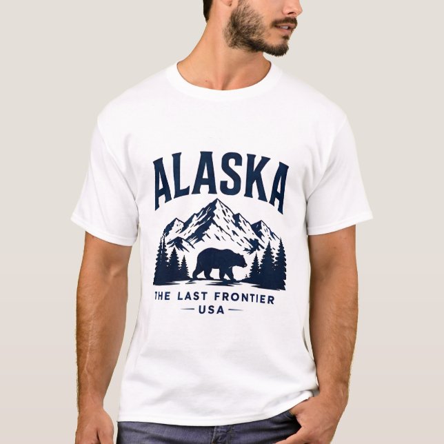 T-shirt Aventure de la dernière frontière de l'Alaska (Devant)