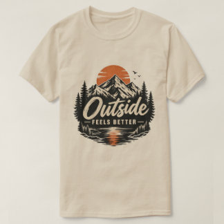T-shirt Aventure de la nature de la montagne, ça se sent m