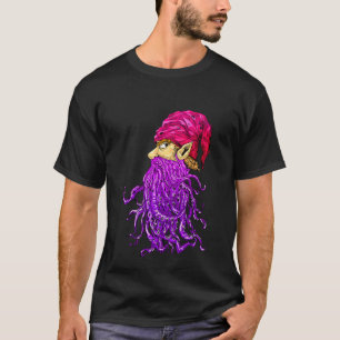 T-shirt Aventure de lutins barbe de poulpe violet de nain