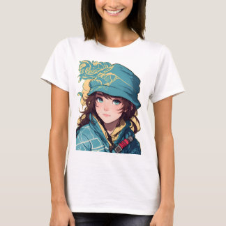 T-Shirt Aventure de Montagne Fille Randonneuse Ani
