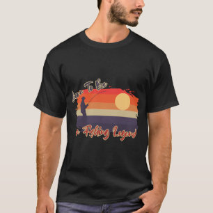 T-shirt Aventure de pêche vintage au lac au coucher du sol