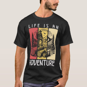 T-shirt Aventure de randonnée vintage explorateur de la na
