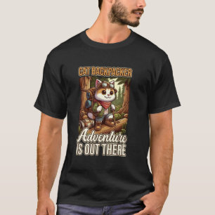 T-shirt Aventure de routard de chat, c'est un voyage là-ba