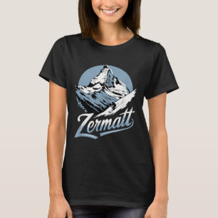 T-shirt Aventure de ski d'hiver, Fun ski de montagne à Zer