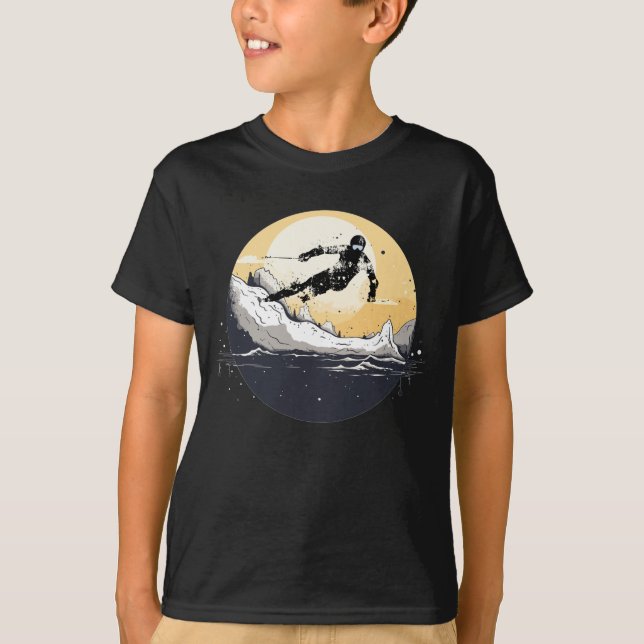 T-shirt Aventure de ski en montagne (Devant)