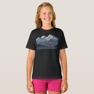 T-shirt Aventure de snowboarder en montagne