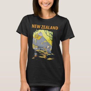 T-shirt Aventure de voyage de camping alpin en Nouvelle-Zé