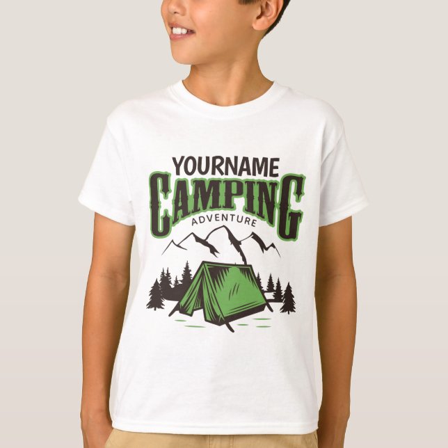 T-shirt Aventure de voyage de camping familial personnalis (Devant)