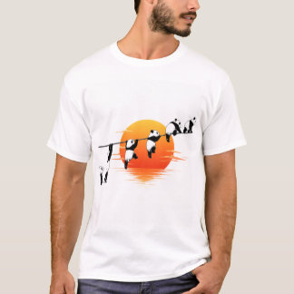 T-shirt Aventure d'escalade de Panda Mignon – Conception p