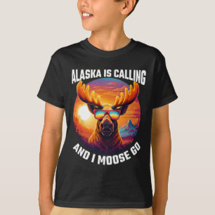 T-shirt Aventure drôle de touriste d'élan d'Alaska Élan 