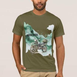 T-shirt Aventure en moto Cream Green