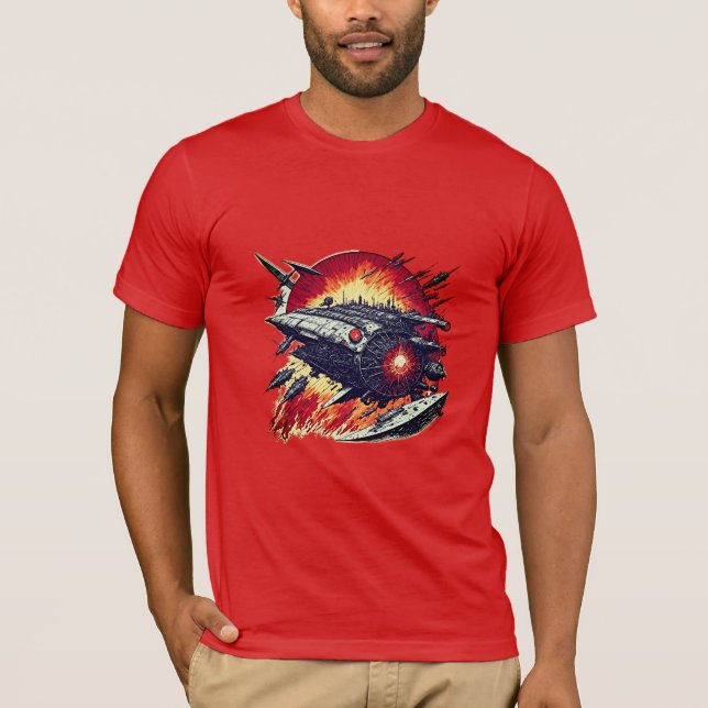 T-shirt Aventure en vaisseau spatial (Devant)