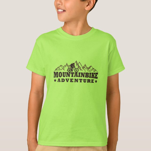 T-shirt Aventure en VTT - Vélo de Montagne (Devant)