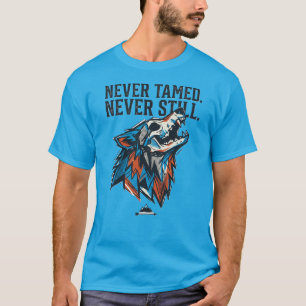 T-shirt Aventure Esprit Sauvage Liberté Loup Jamais Dompté