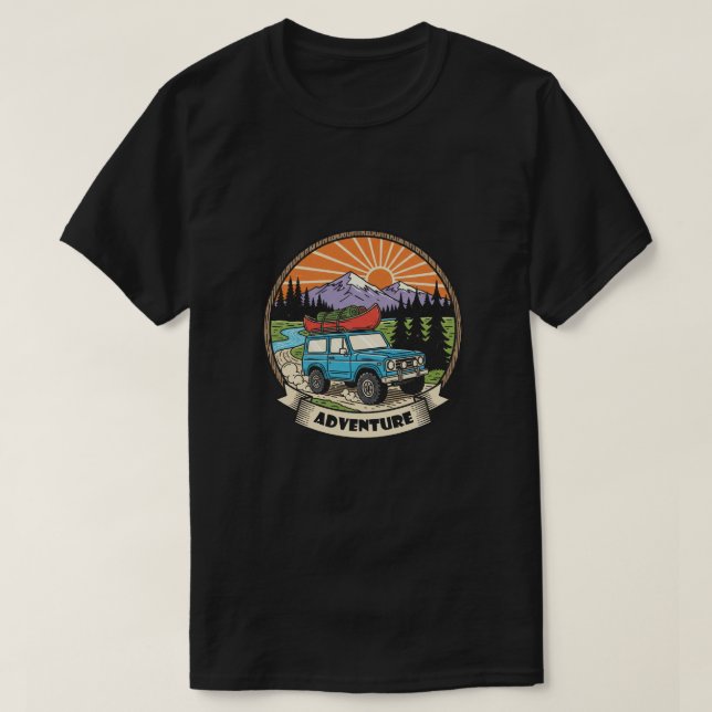 T-Shirt Aventure Explorateur de Montagne Sauvage (Design devant)