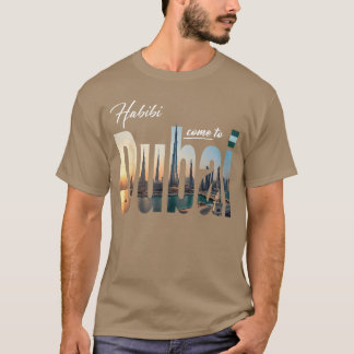 T-shirt Aventure Famille rip Dubaï Habibi Comeoravel drôle
