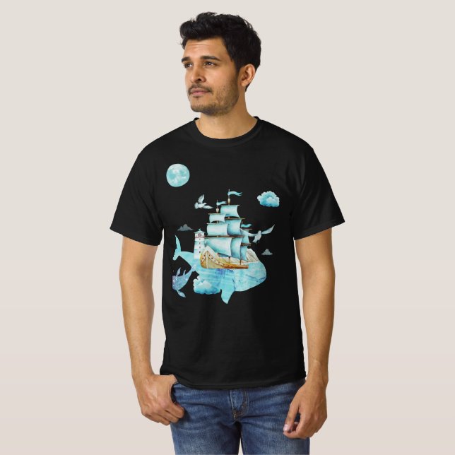 T-shirt Aventure maritime du navire de rêve (Devant entier)
