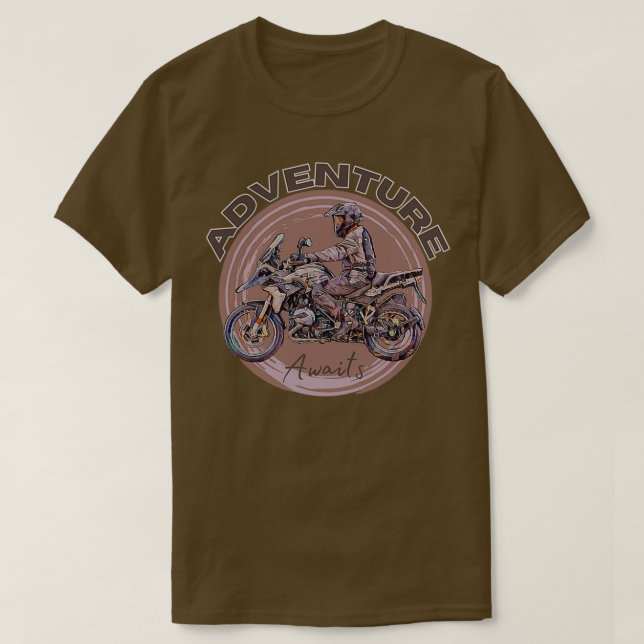 T-shirt Aventure moto attend (Design devant)