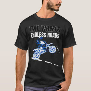 T-shirt Aventure moto sur des routes sans fin