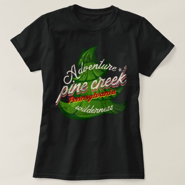 T-shirt Aventure Pine Creek Pennsylvanie sauvage (Design devant)