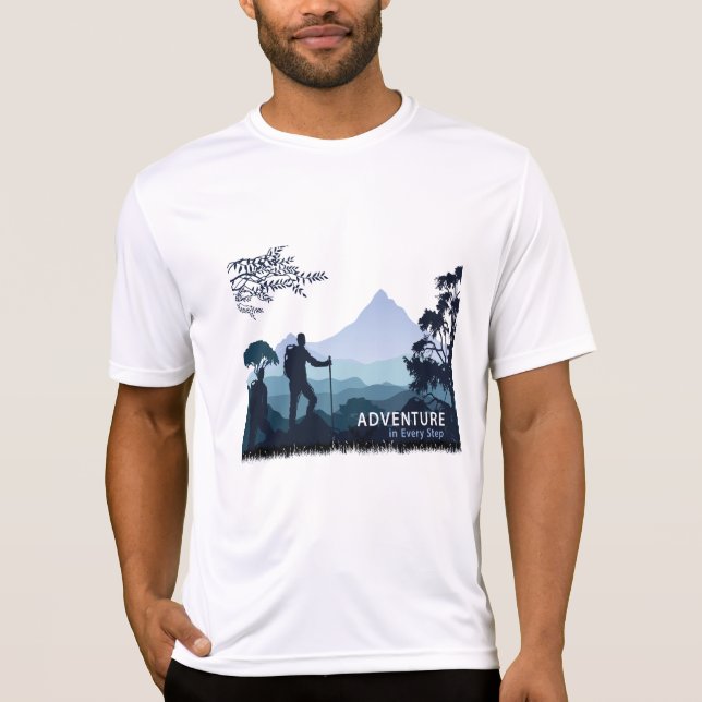 T-shirt Aventure Randonnée, Aventure à chaque étape (Devant)