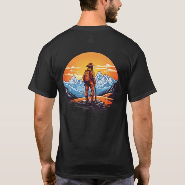 T-Shirt Aventure Randonnée Explorateur Montagne Ré (Dos)