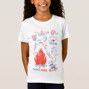T-Shirt Aventure Rétro au Feu de Camp – Activité de Campin